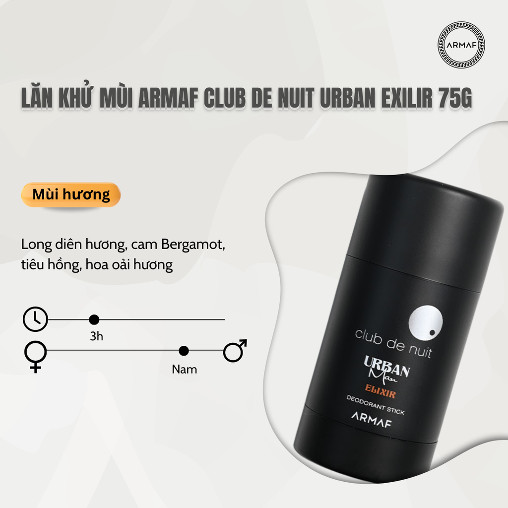 Lăn Khử Mùi Armaf Club de Nuit Urban Exilir 75g