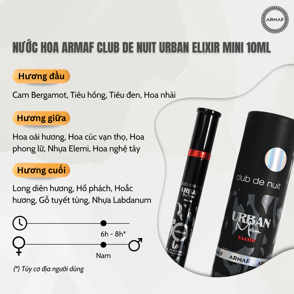Nước hoa Armaf Club De Nuit Urban Man Elixir 10ml