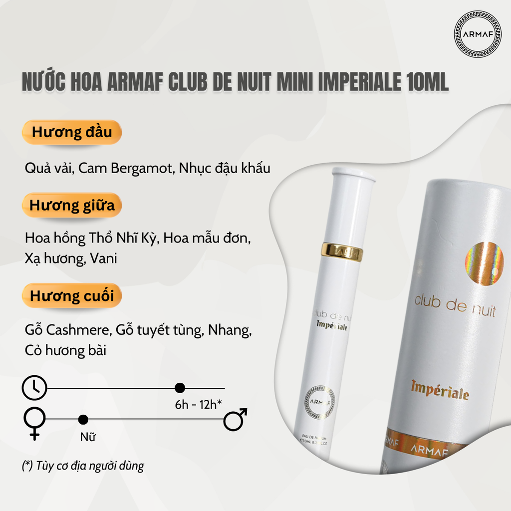 Nước hoa Armaf Club De Nuit Imperiale 10ml