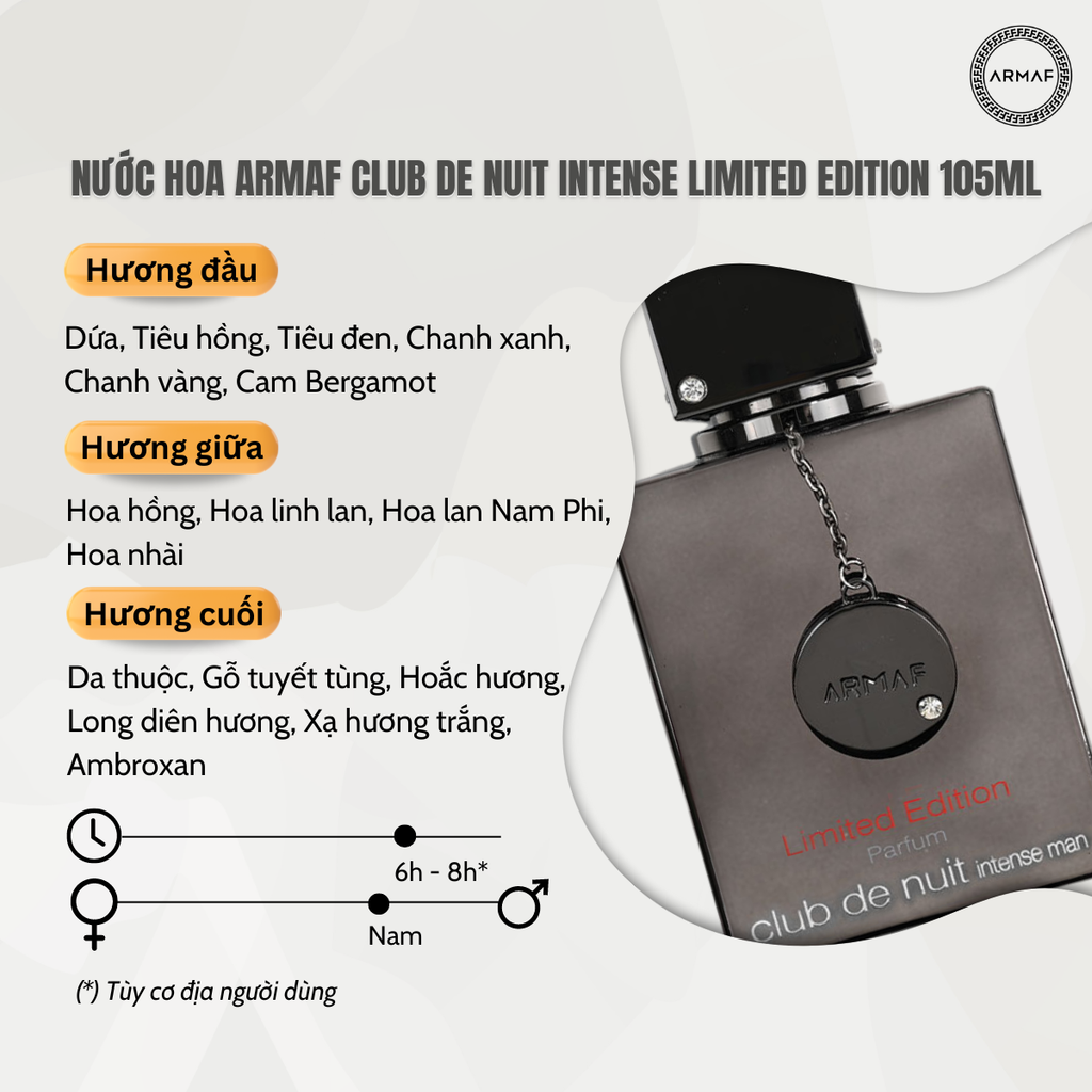 Nước hoa Armaf Club de Nuit Intense Man Limited Edition - 105ml