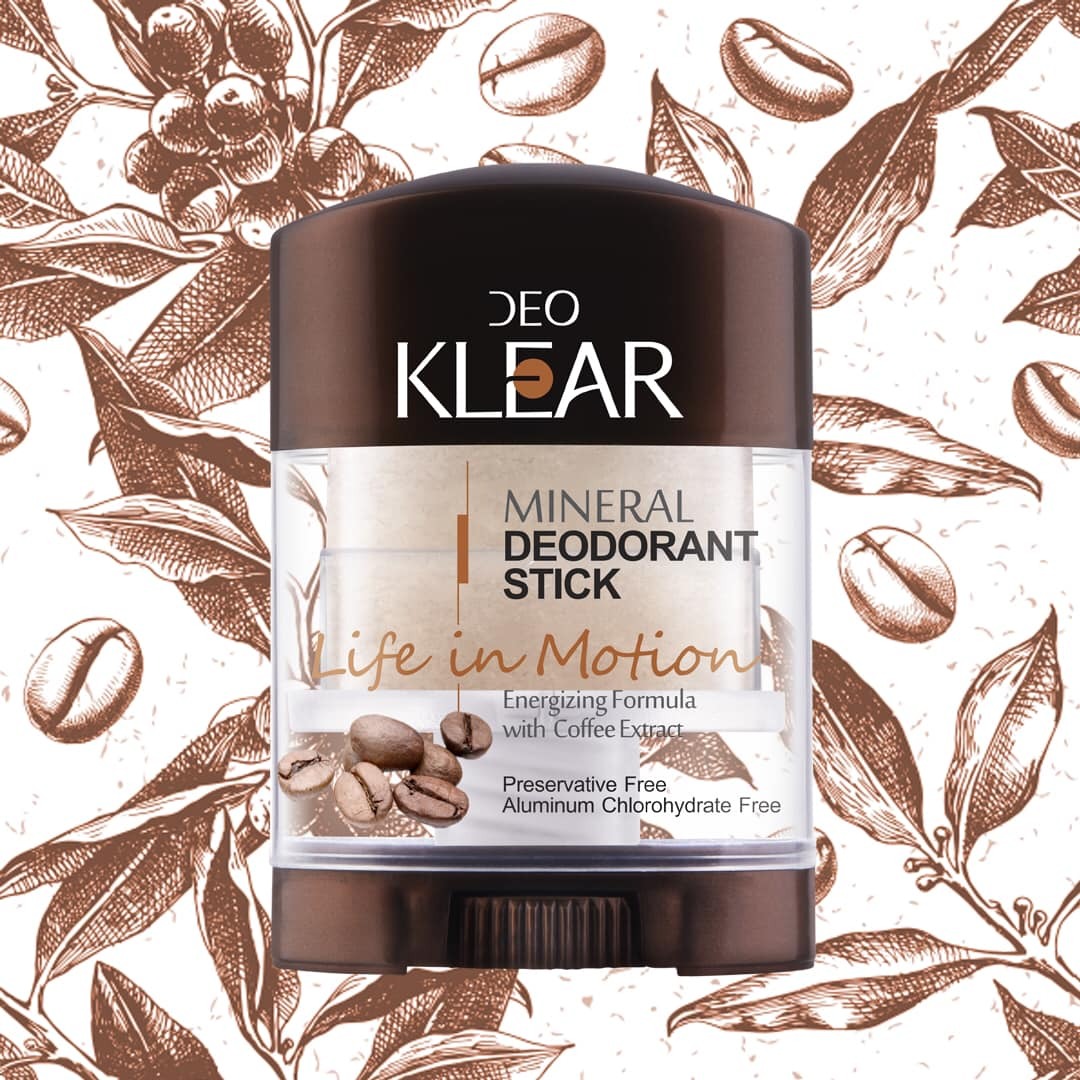 Lăn Khử Mùi Nam Đá Khoáng DeoKlear Life in Motion Coffee 70g