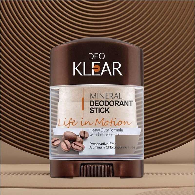 Lăn Khử Mùi Nam Đá Khoáng DeoKlear Life in Motion Coffee 70g