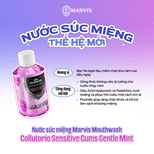 NƯỚC SÚC MIỆNG MARVIS MOUTHWASH SENSITIVE GUMS 400ML