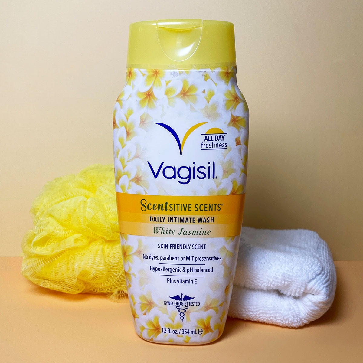Gel vệ sinh phụ nữ Vagisil Scentsitive Scents Daily Intimate Wash White Jasmine 354ml