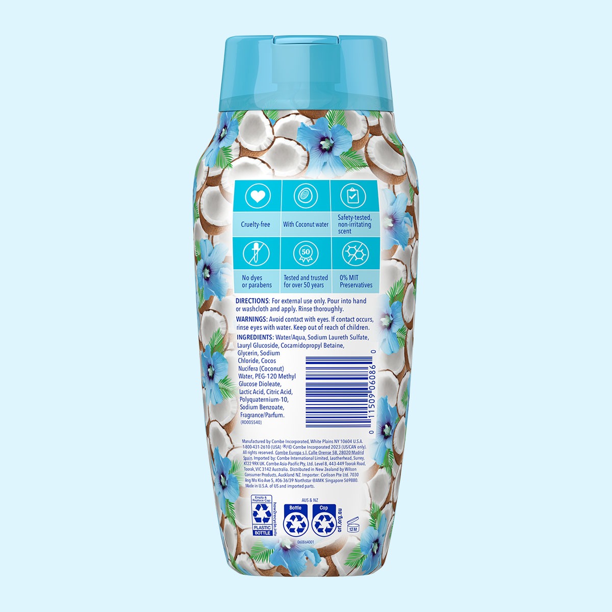 Gel vệ sinh phụ nữ Vagisil Scentsitive Scents Daily Intimate Wash Coconut Hibiscus 240ml