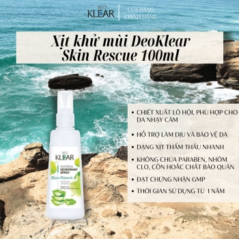 Xịt khử mùi DeoKlear Skin Rescue 100ml